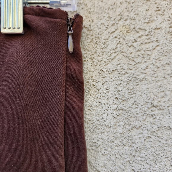 Ilyse Hart Skirt Women's Small Brown Floral Embroidered Lined Flare Midi - Picture 10 of 10